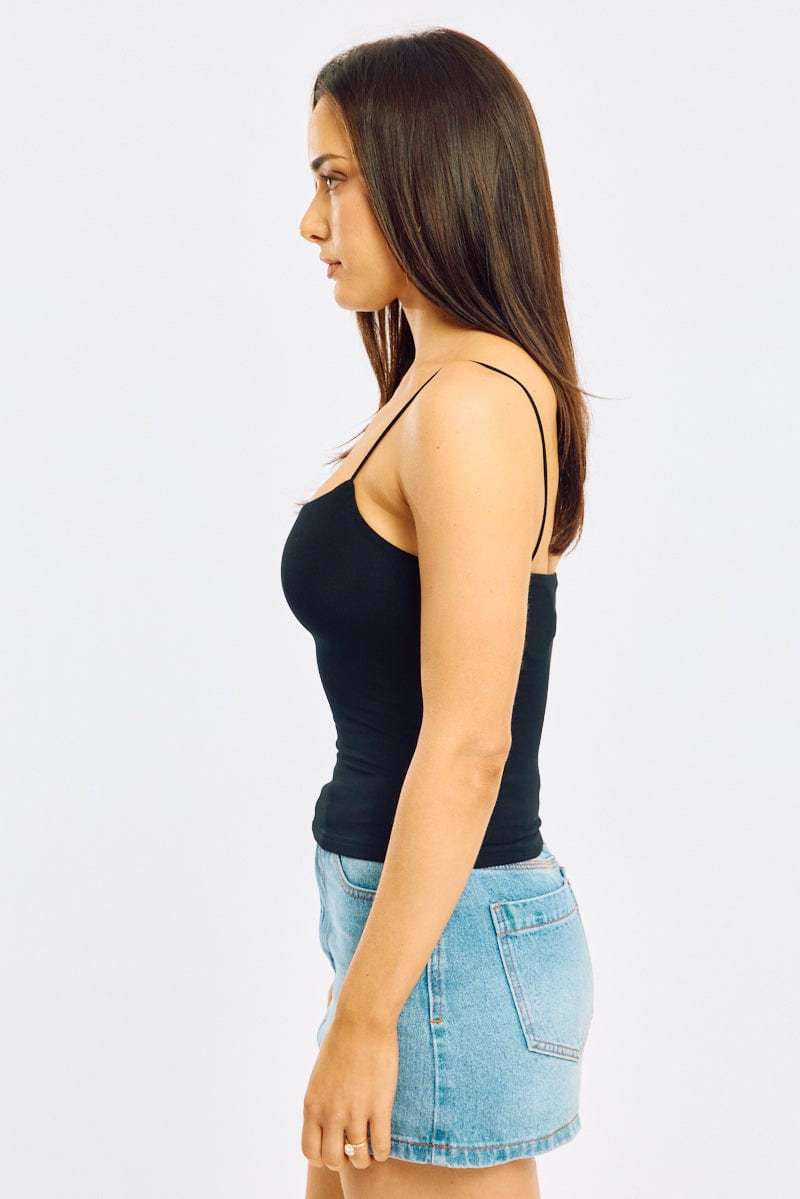 Black Supersoft Singlet Double Layer