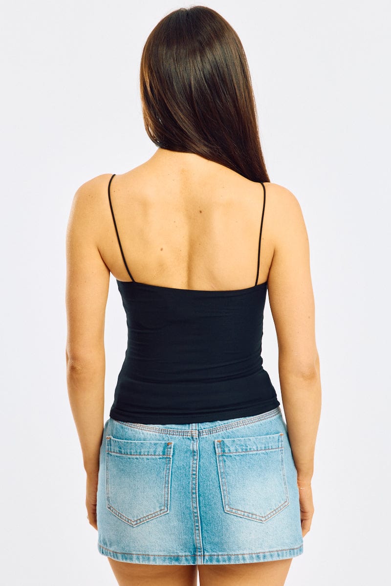 Black Supersoft Singlet Double Layer