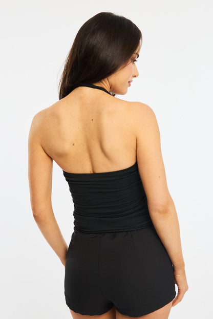 Black Halter Neck Top